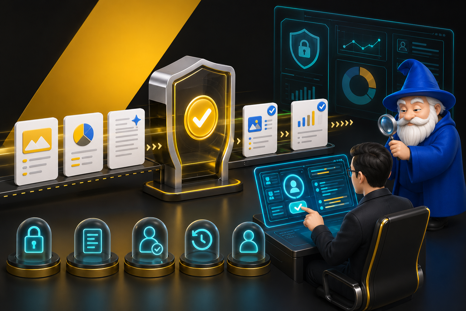 AI 建议通过安全审核和人工确认的示意图
